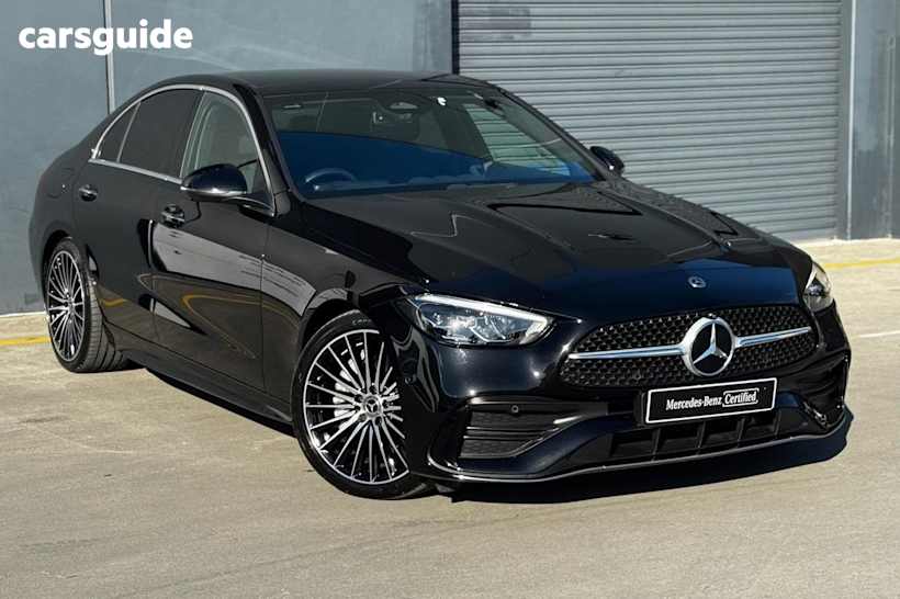 Black 2024 Mercedes-Benz C200 Sedan Mhev