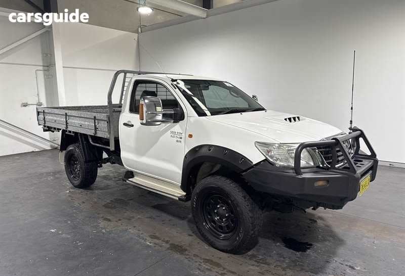 White 2014 Toyota Hilux Cab Chassis SR (4X4)