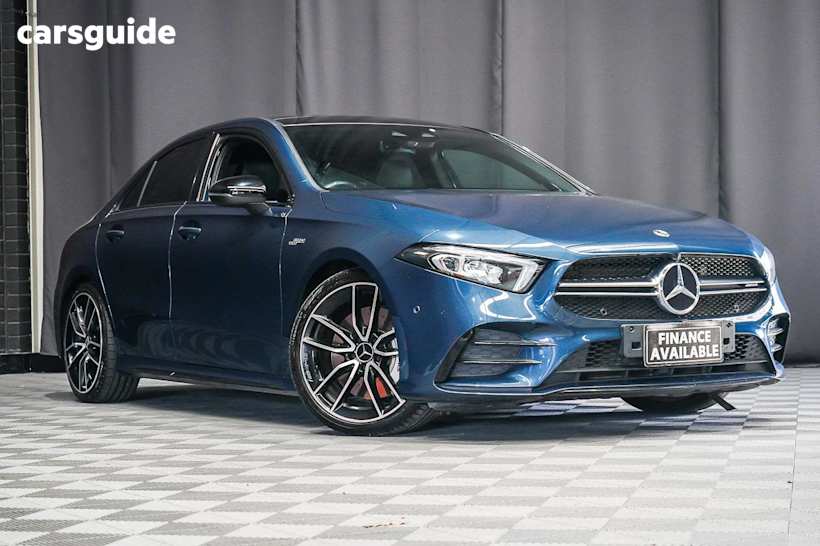 Blue 2020 Mercedes-Benz A35 Sedan 4Matic