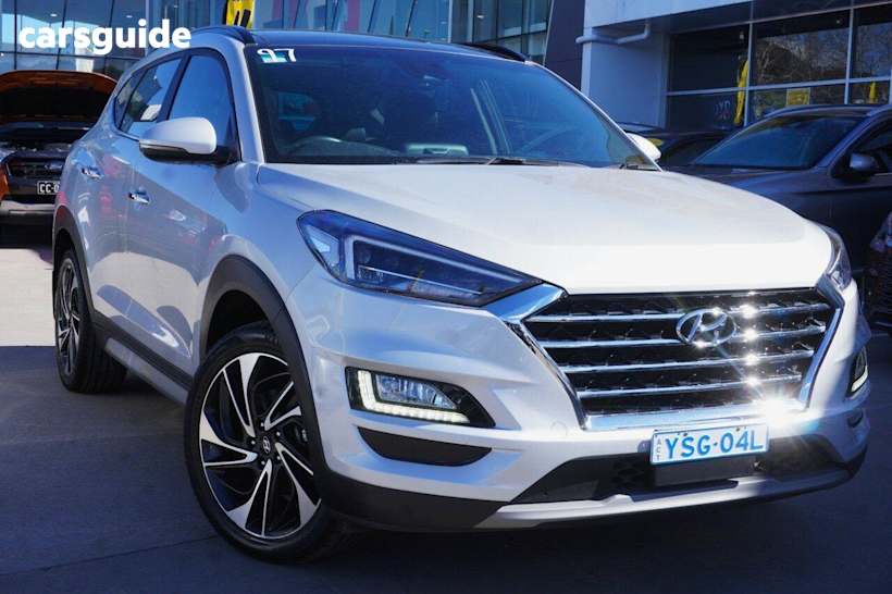 Silver 2020 Hyundai Tucson Wagon Highlander (Awd) Black Int