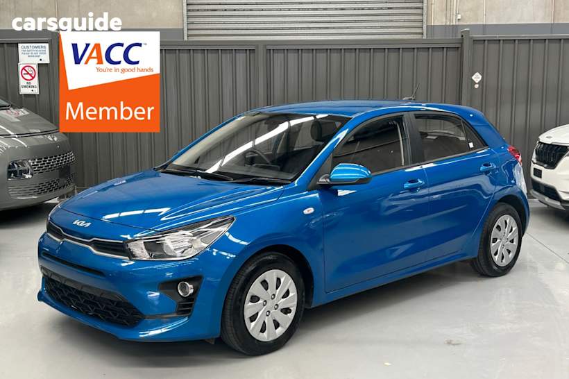 Blue 2023 Kia RIO Hatchback S
