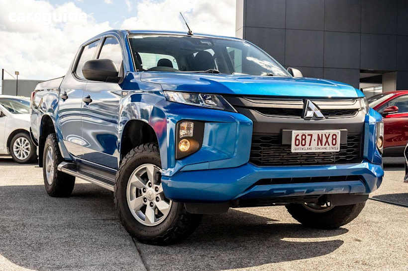 Blue 2022 Mitsubishi Triton Ute Tray GLX+ 4X4