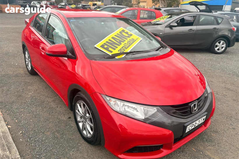 Red 2013 Honda Civic Hatchback Vti-S