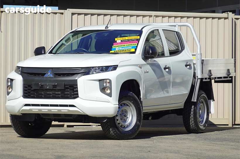 White 2020 Mitsubishi Triton Double Cab Chassis GLX Adas (4X4)