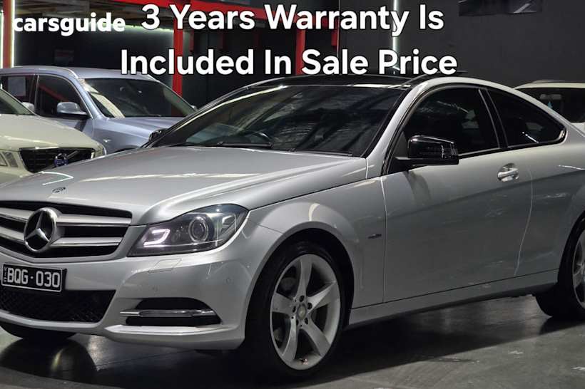 Silver 2012 Mercedes-Benz C180 Coupe Be