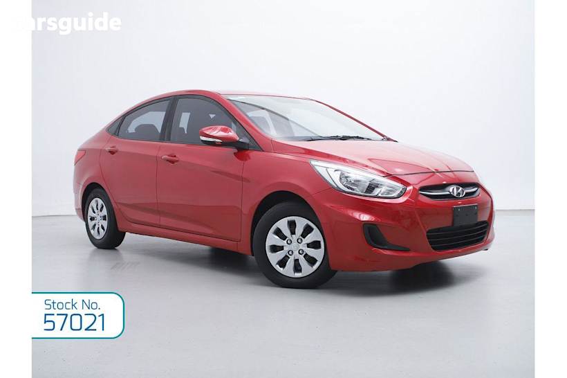Red 2016 Hyundai Accent Sedan Active