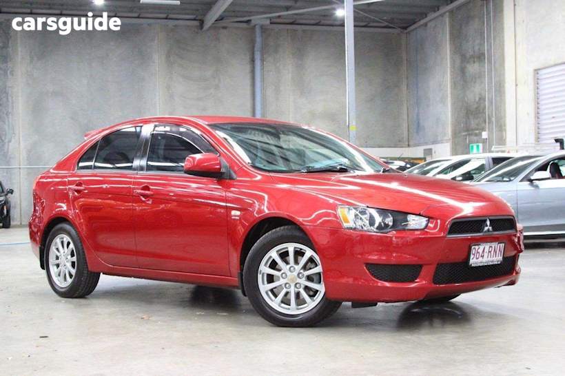 Red 2011 Mitsubishi Lancer Hatchback SX Sportback