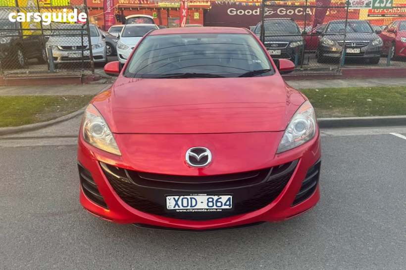 Red 2010 Mazda 3 Sedan Neo