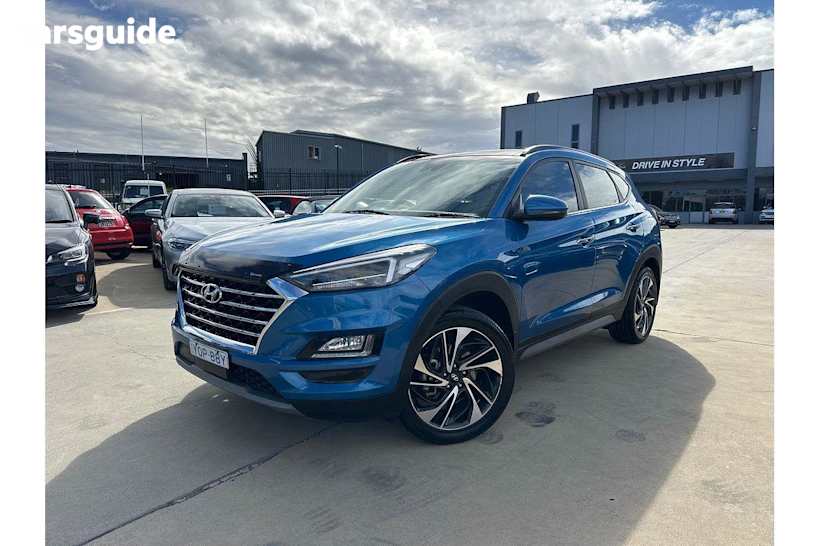 Blue 2020 Hyundai Tucson Wagon Highlander (Awd) Beige Int