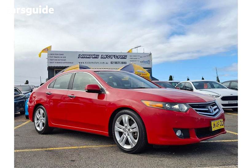 Red 2009 Honda Accord Euro Sedan LUXURY F