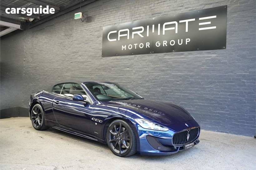 Blue 2015 Maserati Grancabrio Convertible
