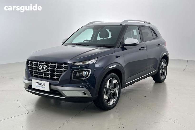 Blue 2022 Hyundai Venue Wagon Elite (Black) Sunroof