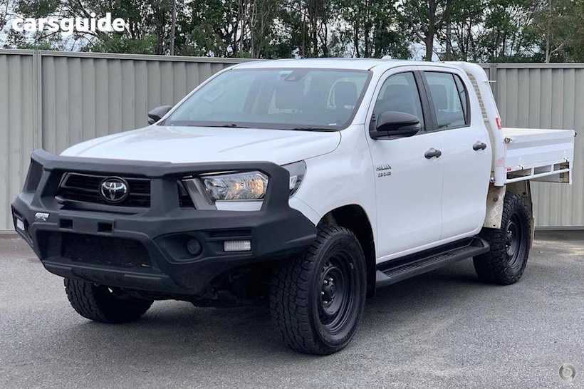 White 2021 Toyota Hilux Double Cab Chassis Sr (4X4)