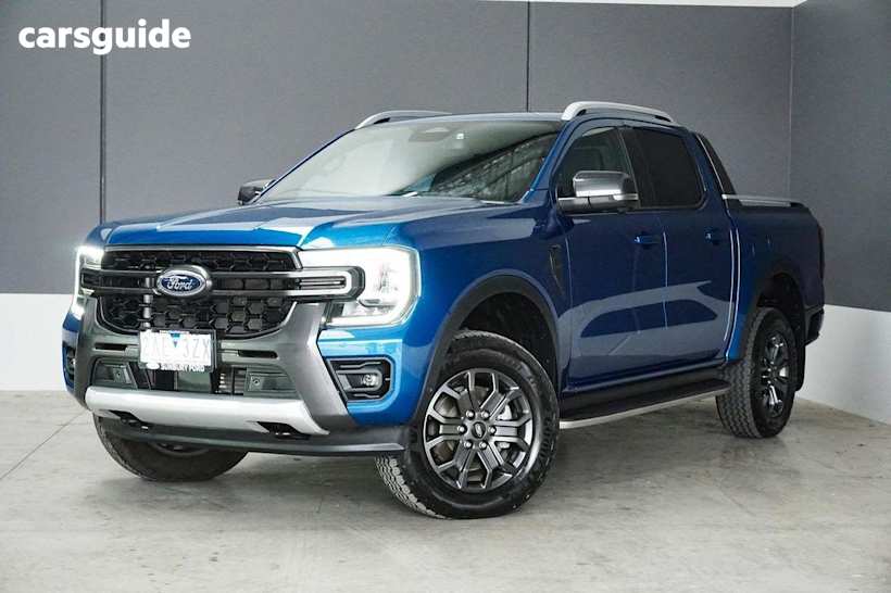 Blue 2024 Ford Ranger Ute Tray WILDTRAK 4X4