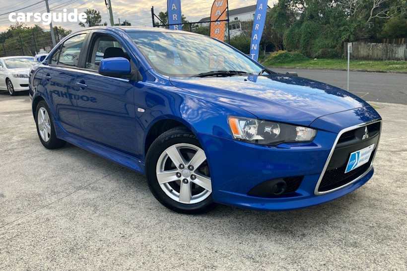 Blue 2013 Mitsubishi Lancer Sedan Sport