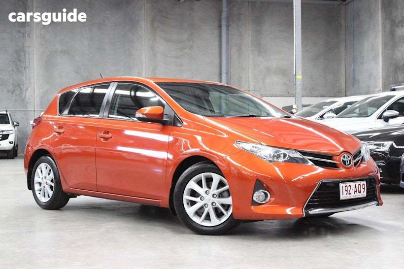 Orange 2014 Toyota Corolla Hatchback Ascent Sport