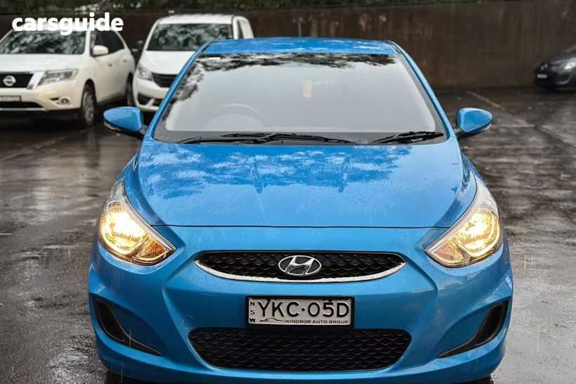 Blue 2018 Hyundai Accent Hatchback Sport