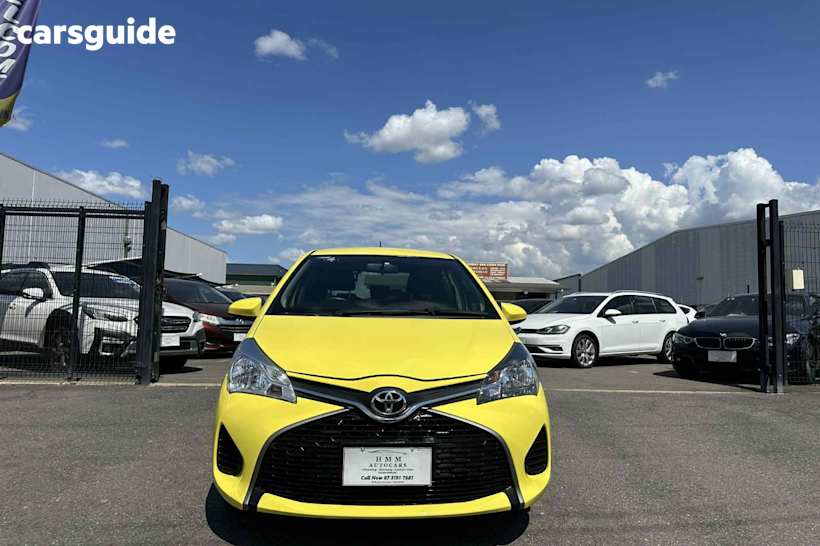 Yellow 2015 Toyota Yaris Hatchback Ascent