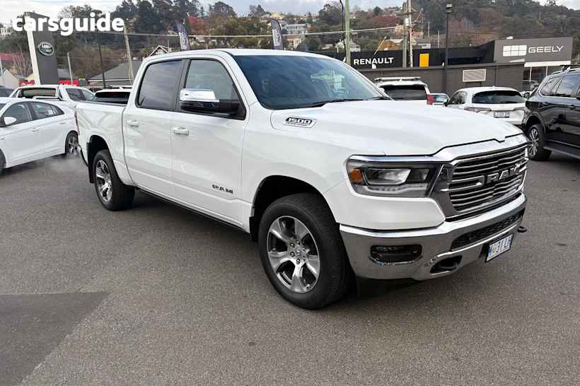White 2024 Ram 1500 Ute Tray LARAMIE 4X4