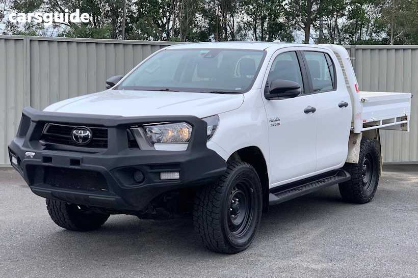 White 2021 Toyota Hilux Double Cab Chassis Sr (4X4)