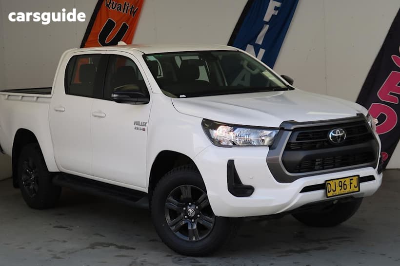 White 2023 Toyota Hilux Ute Tray