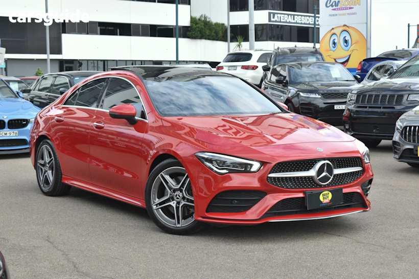 Red 2020 Mercedes-Benz CLA-Class Coupe CLA200 F