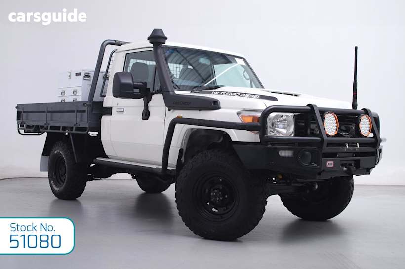 White 2021 Toyota Landcruiser Cab Chassis Workmate