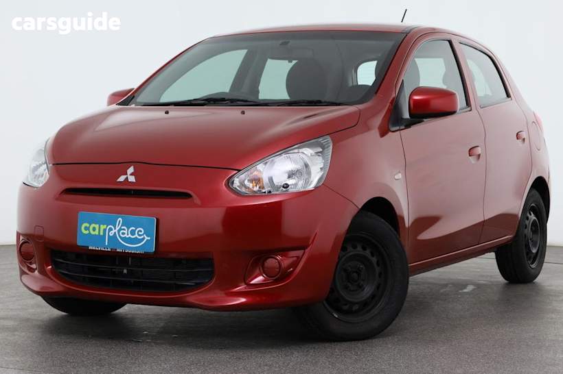 Red 2015 Mitsubishi Mirage Hatchback Es