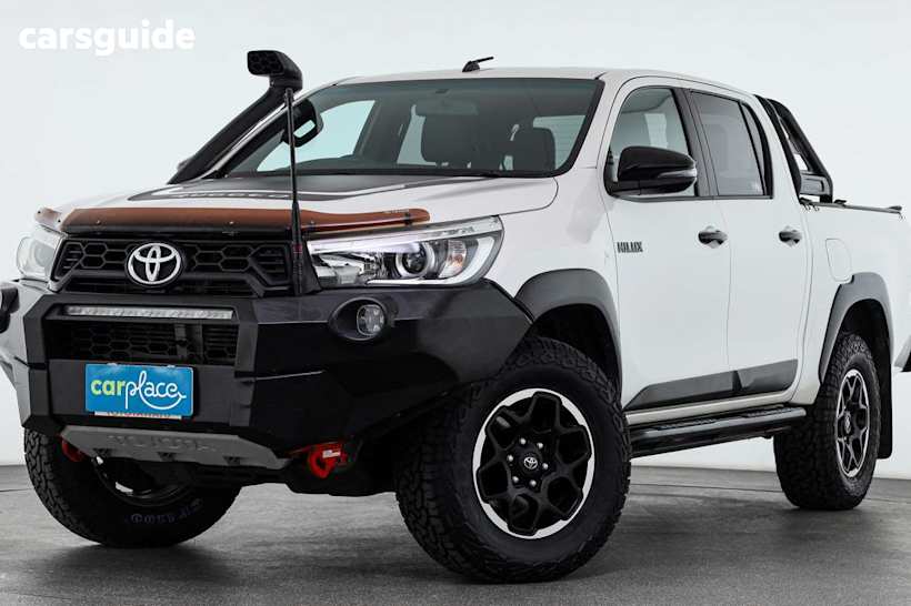 White 2018 Toyota Hilux Dual Cab Utility Rugged X (4X4)