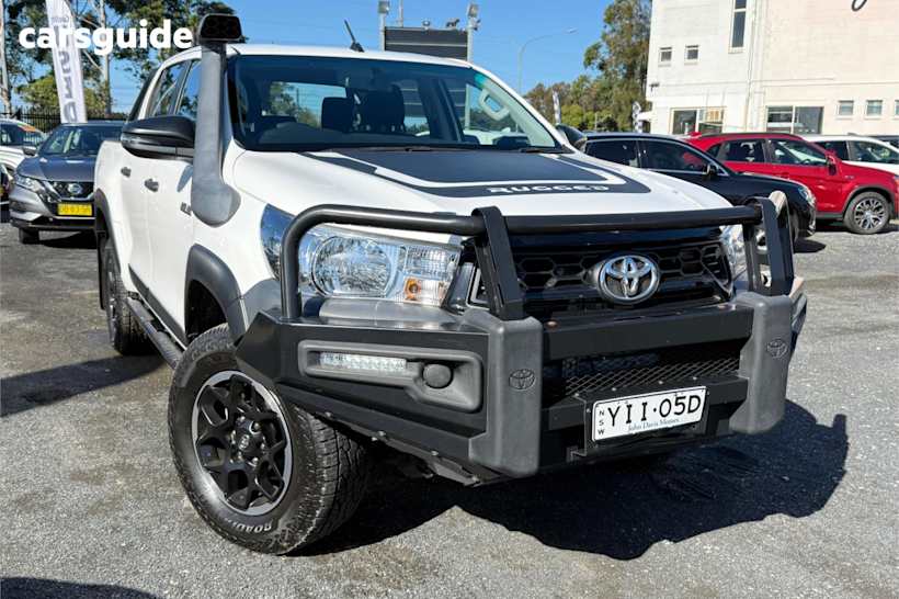 White 2018 Toyota Hilux Dual Cab Utility Rugged (4X4)