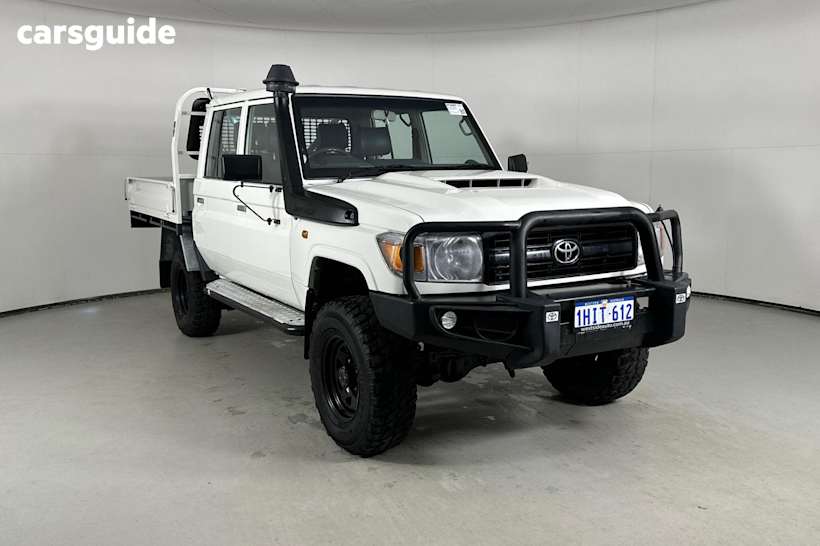 White 2021 Toyota Landcruiser Double Cab Chassis Workmate
