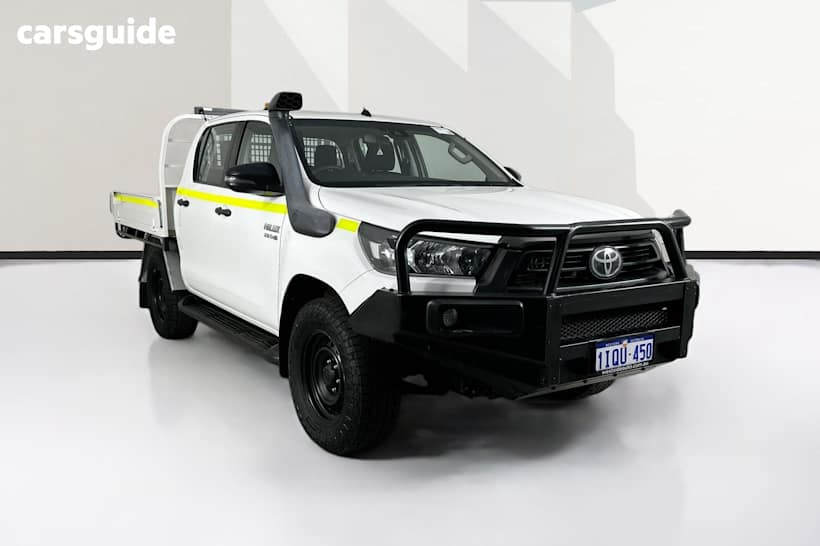 White 2021 Toyota Hilux Double Cab Chassis Sr (4X4)