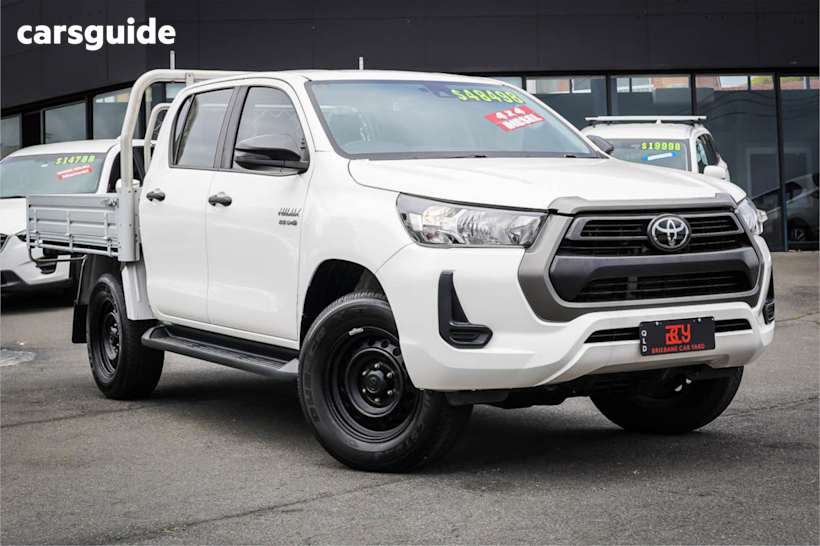 White 2022 Toyota Hilux Ute Tray SR 4X4