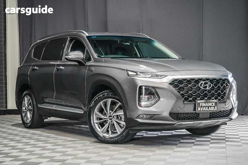 Grey 2019 Hyundai Santa FE Wagon Elite Crdi (Awd)