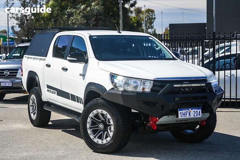White 2016 Toyota Hilux Dual Cab Utility Workmate (4X4)