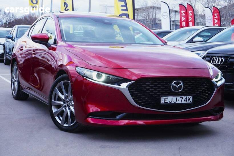 Red 2020 Mazda 3 Sedan G25 Astina