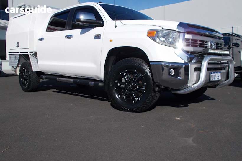 White 2015 Toyota Tundra Ute Tray