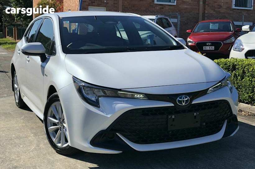 White 2024 Toyota Corolla Hatchback Ascent Sport Hybrid