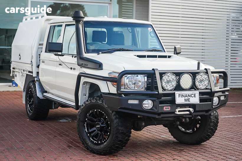 White 2021 Toyota Landcruiser Double Cab Chassis Gxl