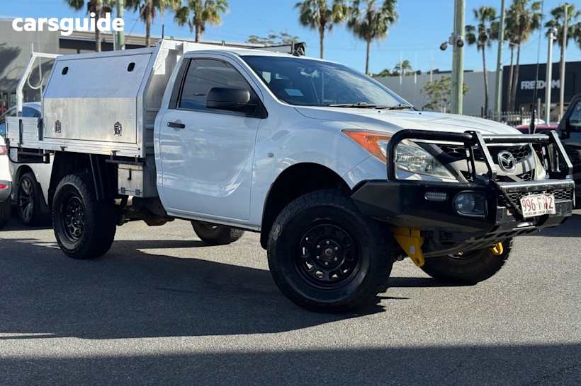 White 2014 Mazda BT-50 Cab Chassis Xt (4X4)