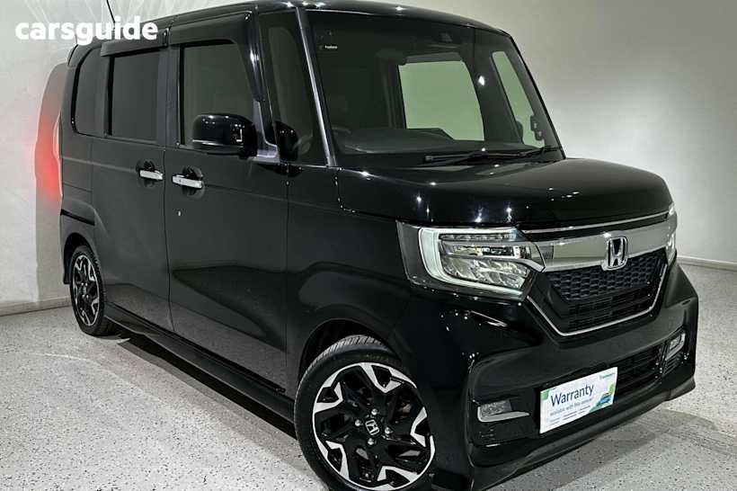 Black 2020 Honda N-Box SUV CUSTOM G L TURBO HONDA SENSING