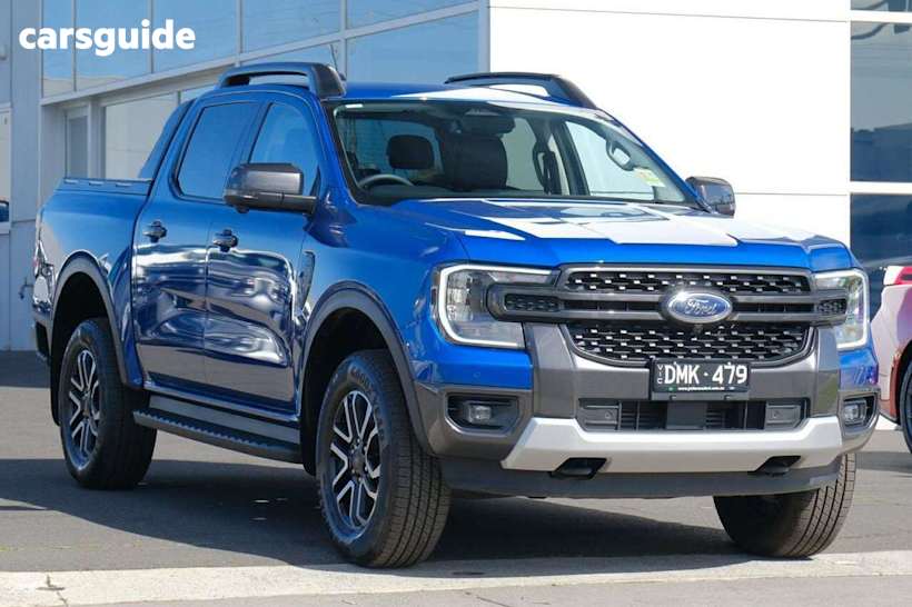 Blue 2024 Ford Ranger Ute Tray SPORT 4X4