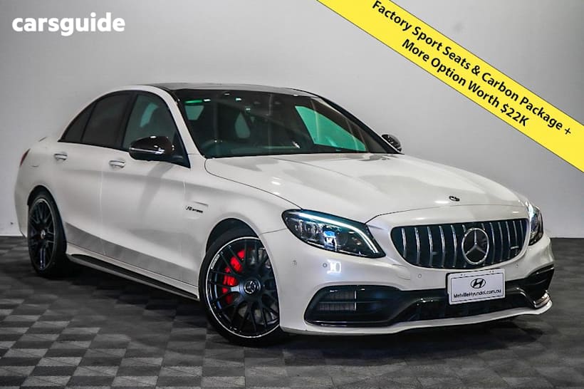 White 2019 Mercedes-Benz C63 Sedan S