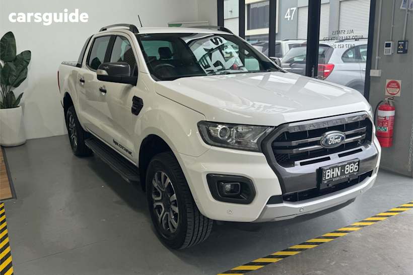 White 2019 Ford Ranger Ute Tray WILDTRAK 4X4