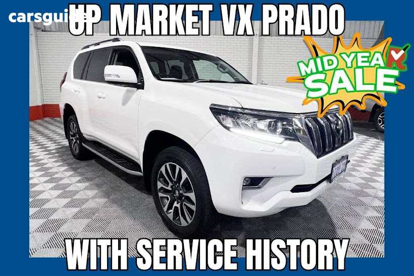 White 2022 Toyota Landcruiser Prado Wagon Vx Flat Tailgate