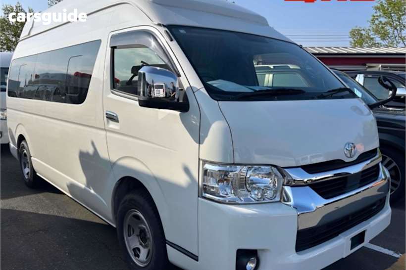 White 2020 Toyota HiAce Commercial FITTED CAMPER, EXTENDED ROOF, W/ FIAMMA AWNING TENT