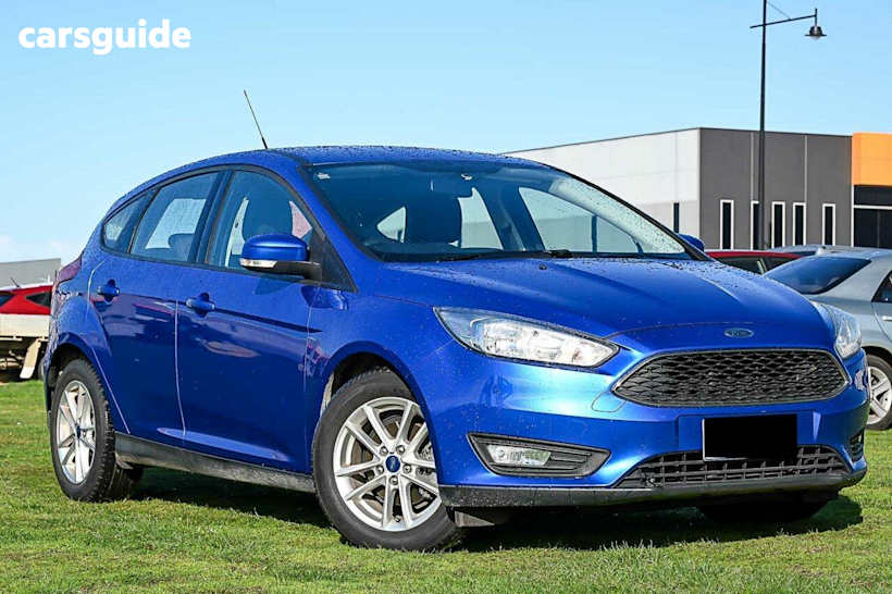 Blue 2017 Ford Focus Hatchback Trend