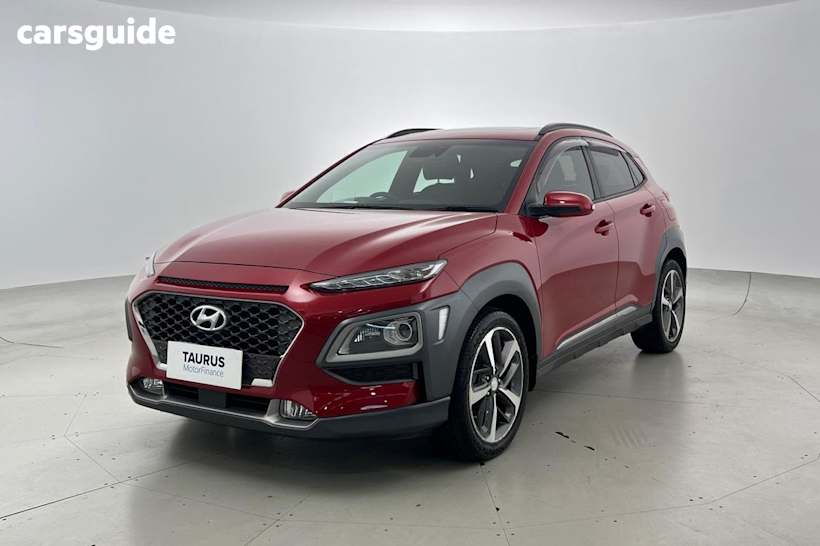 Red 2019 Hyundai Kona SUV HIGHLANDER 4X4