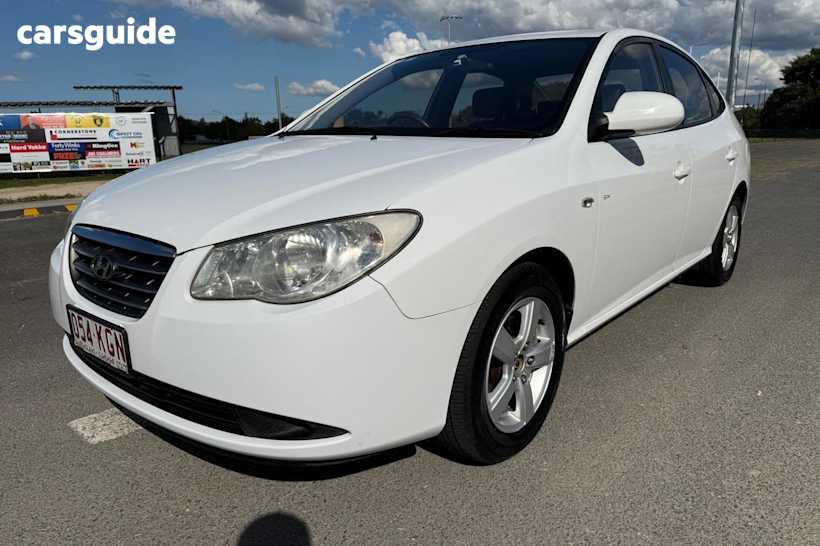White 2007 Hyundai Elantra Sedan Sx