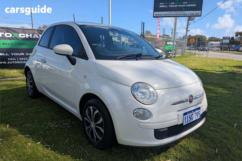 White 2013 Fiat 500 Hatchback Pop